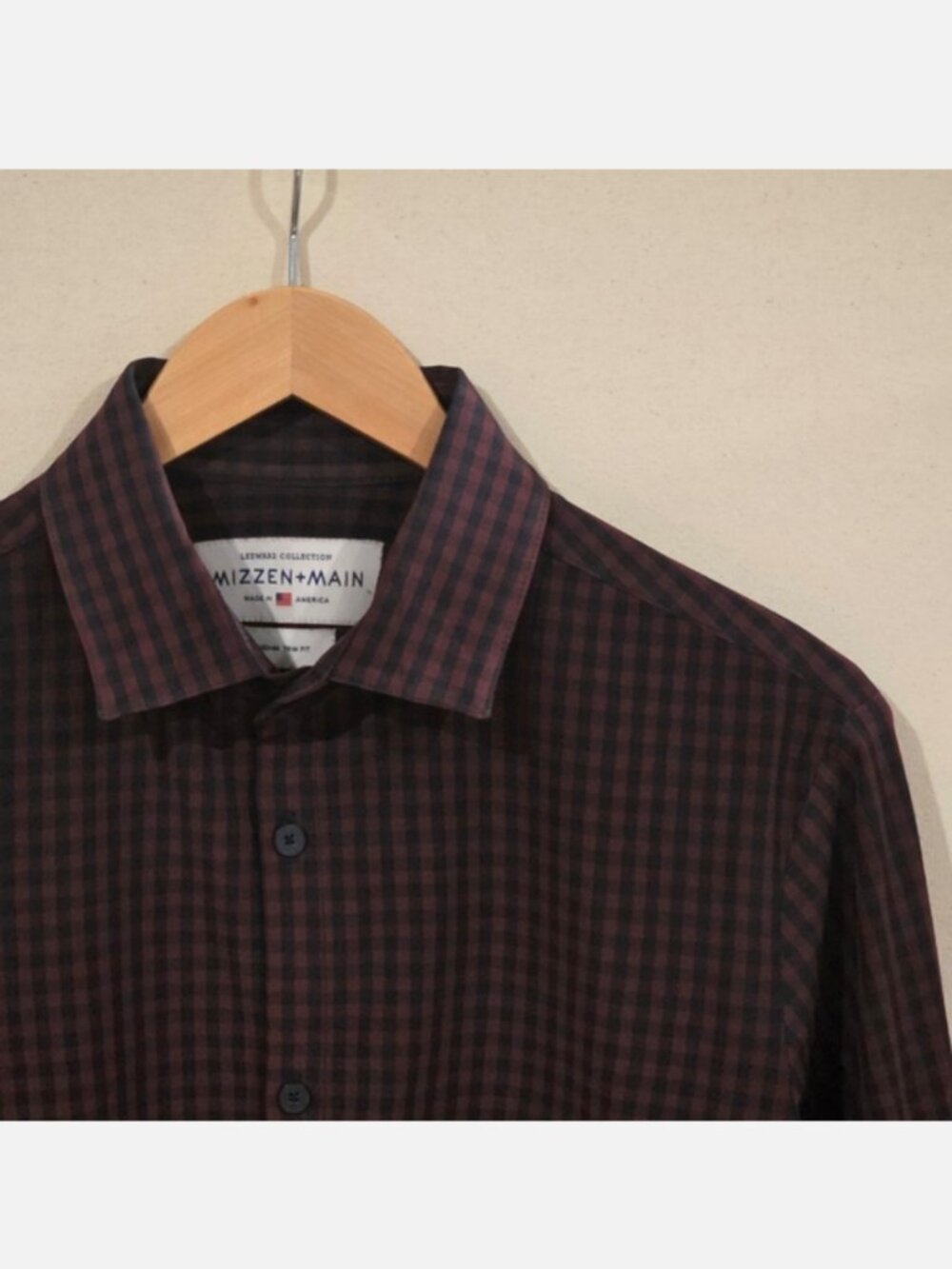 Mizzen + Main Leeward Collection Trim Fit Button Down M